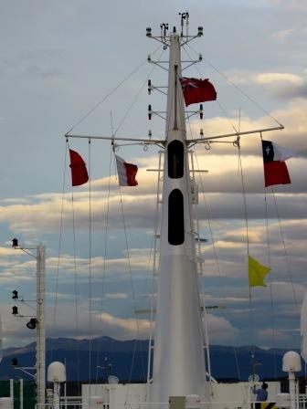 A Ushuaia Fort Williams Chile Boat Flags