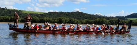 A BOI Maori Boat 5 On River
